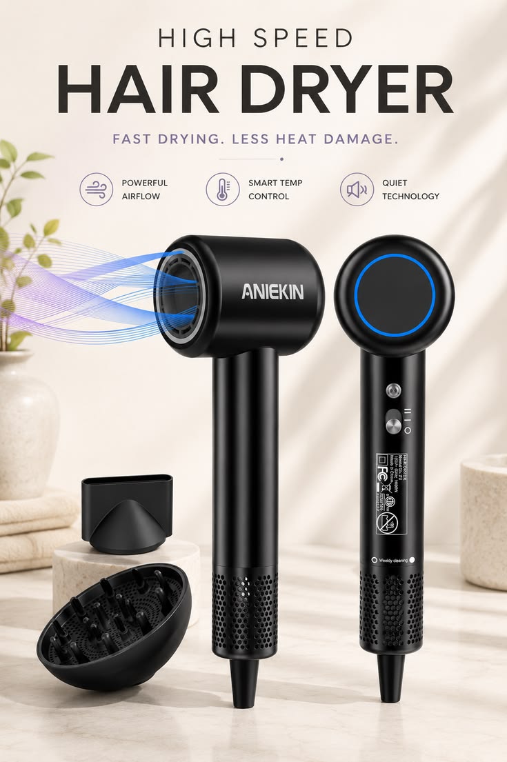 Professional Hair Dryer Anion Air