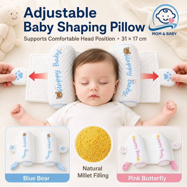Adjustable Newborn Baby Head Shaping Pillow