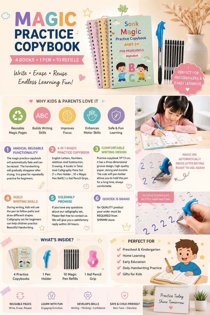 Sank Magic Practice Copybook Set – 4
