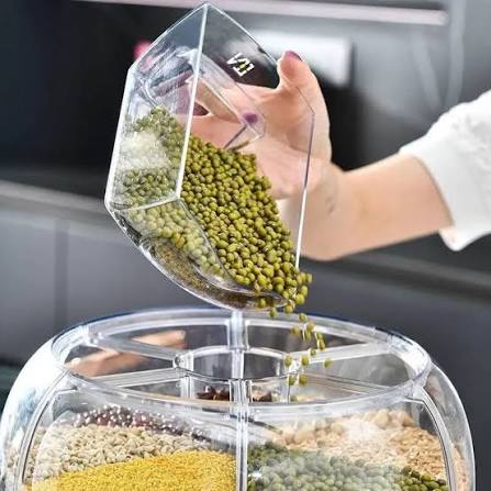 Multi-Compartment Grain & Pulses Storage Jar/Barrel
